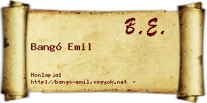 Bangó Emil névjegykártya