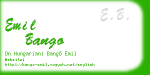 emil bango business card